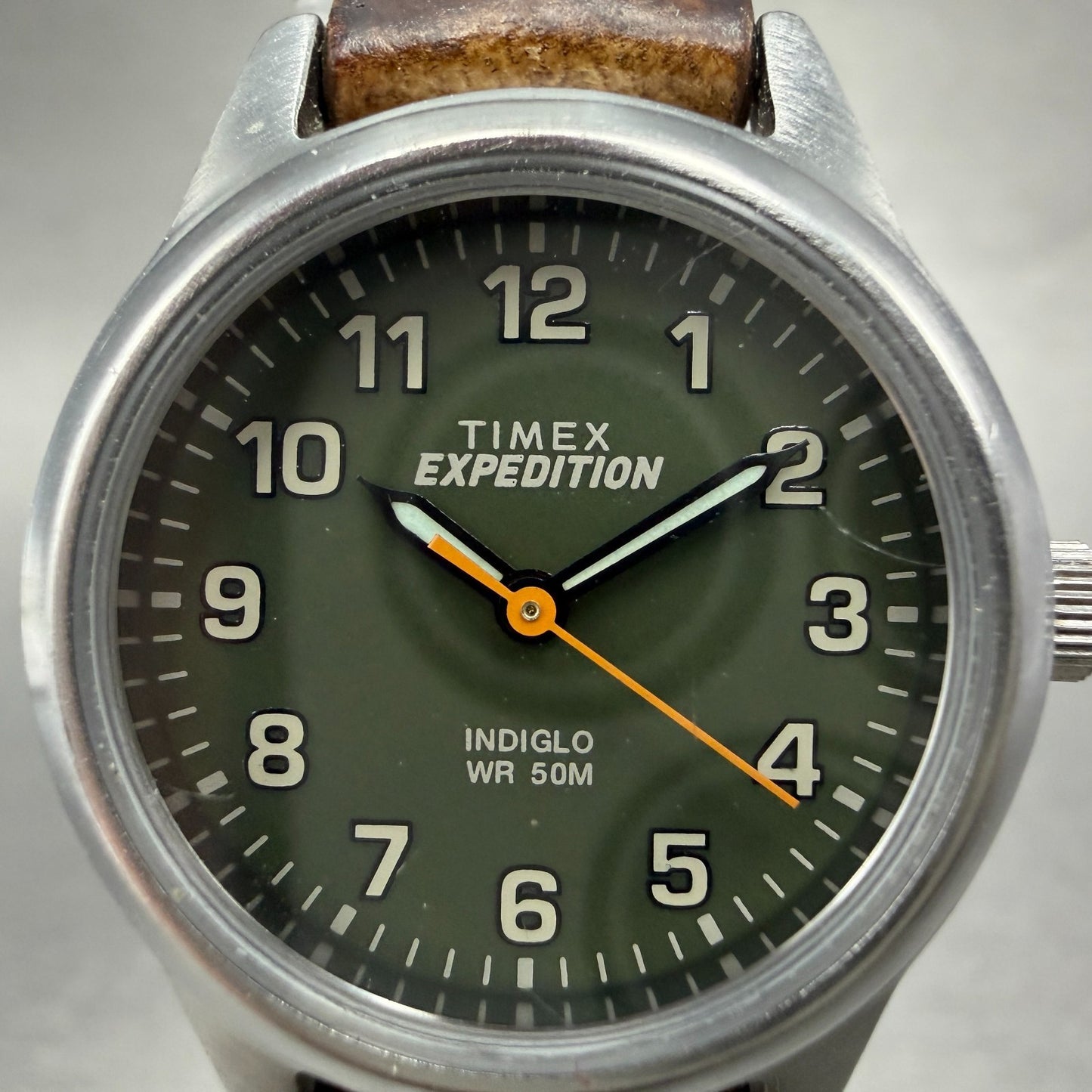 Timex Expedition Watch Women 26mm Green Dial Silver Tone Indiglo New Battery1