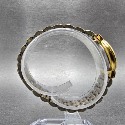 Tissot Watch Women 24mm Champagne Dial Gold Tone Round T953 New Battery Swiss6