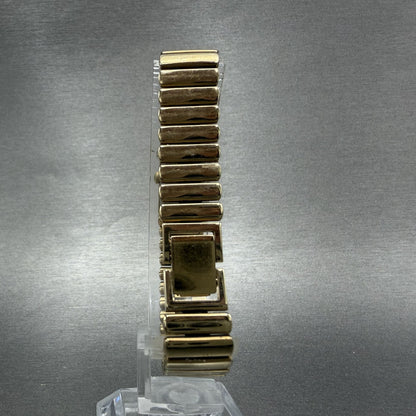Seiko Tank Watch Women 13mm Blue Dial Gold Tone Rectangle 2E206759 New Battery7