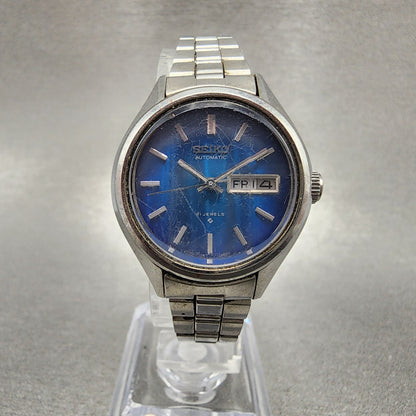 Seiko Automatic Watch Women 27mm Blue Dial Stainless Steel Daydate Round Runs