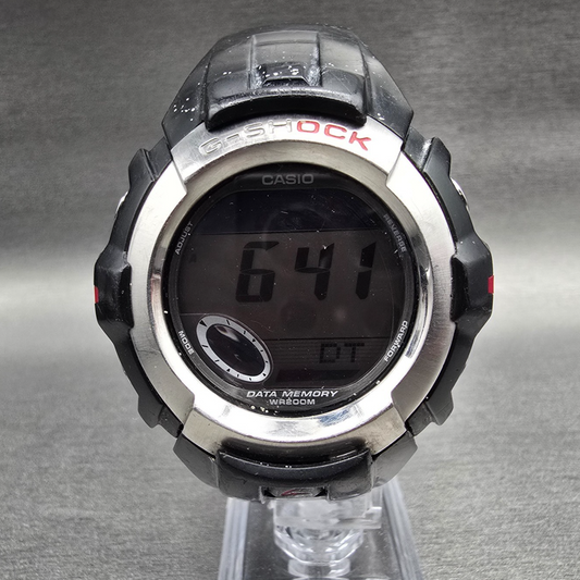 Casio G-Shock G-3011 Watch Men 46mm Black Silver Chrono Alarm Round New Battery0
