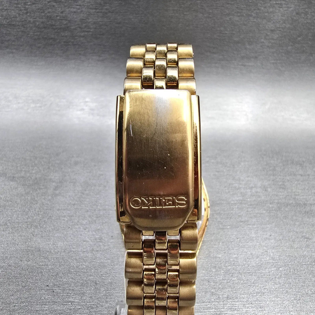 Seiko President Watch Men 35mm Gold Dial Gold  Daydate 7N43-8111 New Battery JP27