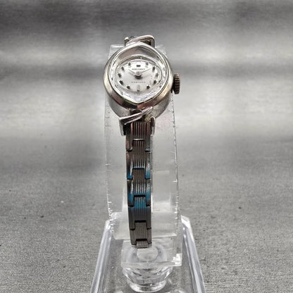 Seiko Watch Women 14mm Silver Dial Silver Tone Oval 10-8160 Manual Wind VTG5