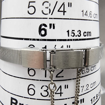 Seiko Watch Women 17mm White Dial Silver Tone Round 54205059 New Battery VTG10