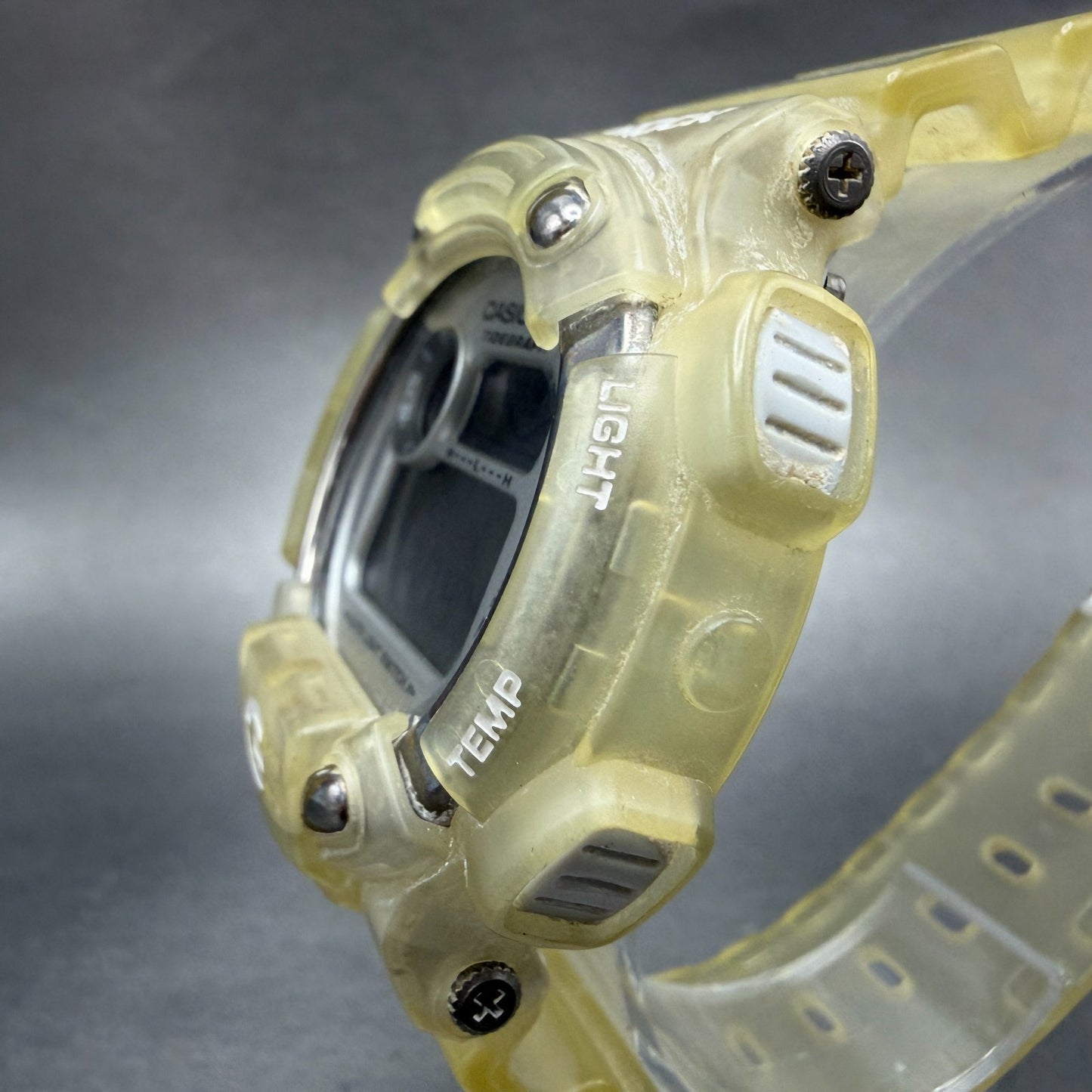 Casio G-Shock DW-8600K Watch Men 47mm Digital Clear Alarm Chrono New Battery ABC2