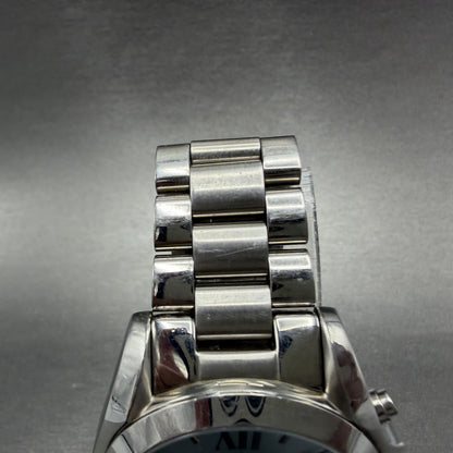 Michael Kors Bradshaw Watch Women 44mm Blue Dial Steel Date MK-6099 New Batt4