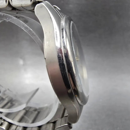 Elgin Solar Watch Men 36mm Gray Dial Titanium Daydate Round FK-1201 Works JDm3