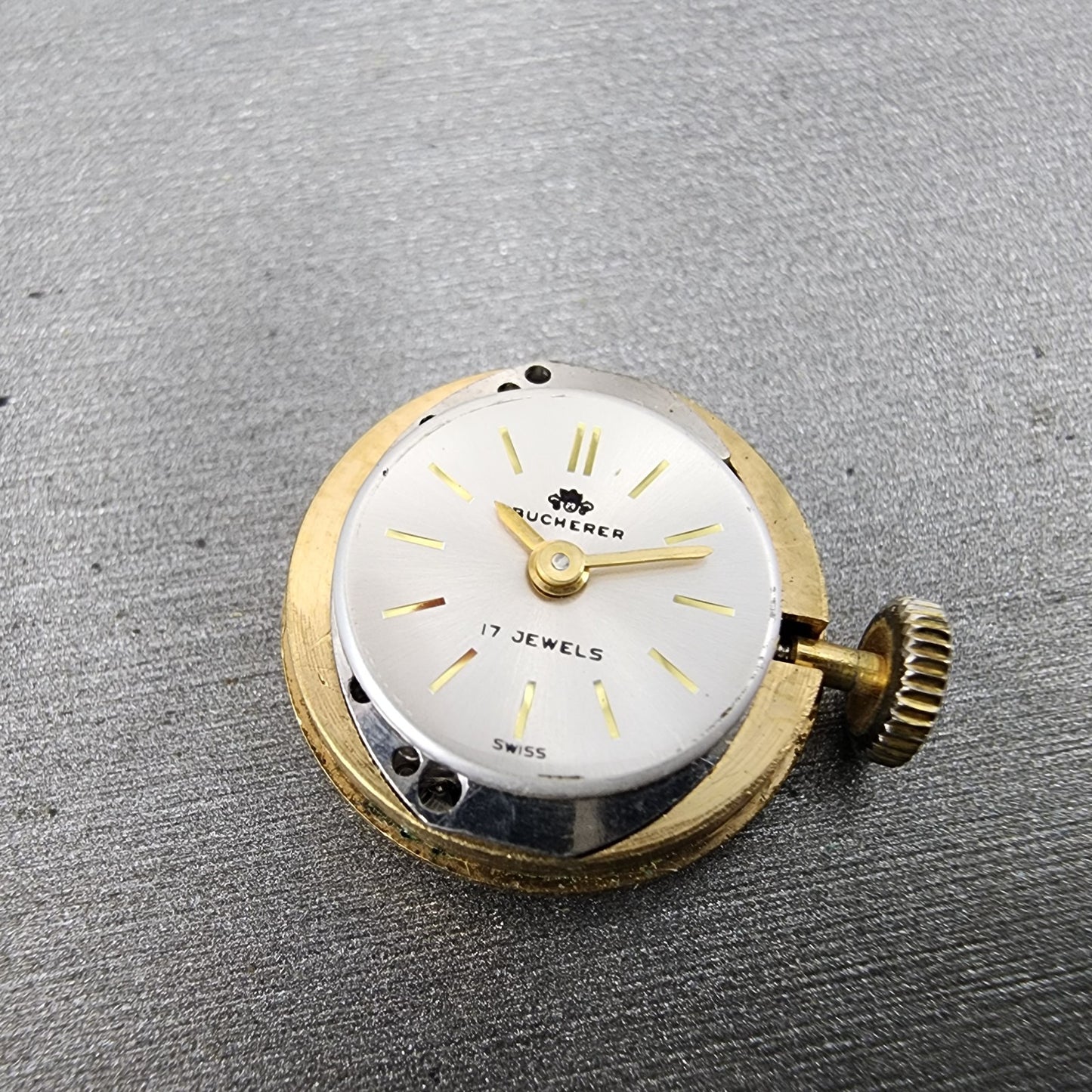 Bucherer Watch Women 17mm Silver Dial Gold plated Manual Wind Runs Vintage11