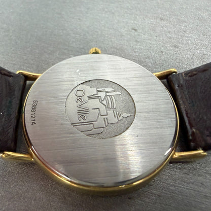 Omega De Ville Watch Men 32mm Gold Dial Gold Plated Cal1378 195.0075.2 PARTS11