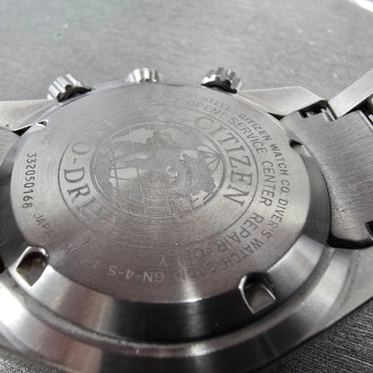 Citizen Eco-Drive Dive Chronograph Watch Men 44mm Blue Dial Steel Date Runs9