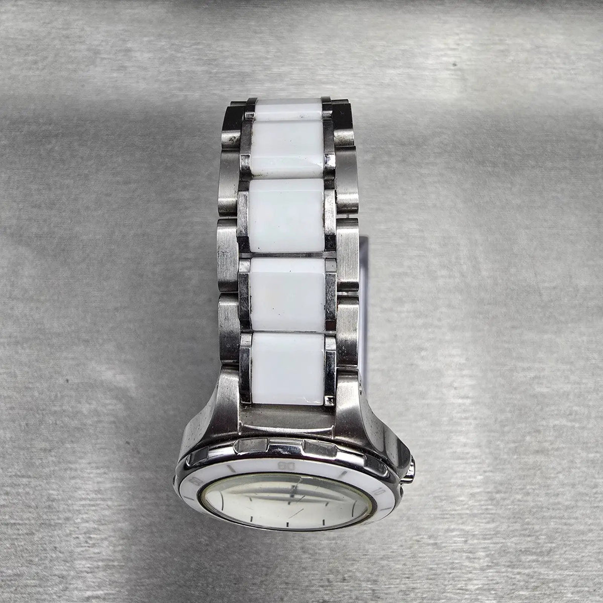 Bulova Diamond Watch Women 30mm White Dial Steel Ceramic Round 98P124 New Batt4