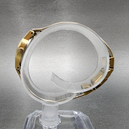 VTG Bulova Watch Women 17mm Cream Dial Gold Tone Round 83390 New Battery