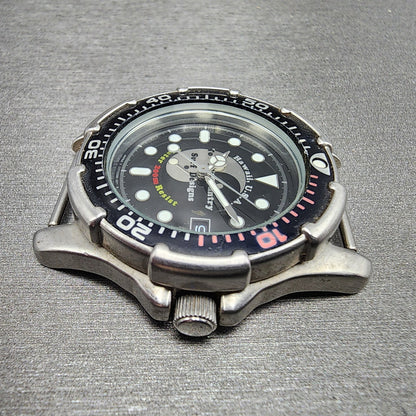 Orient Town & Country Surf Design Dive Watch Men 36mm Black Dial Silver NewBat115