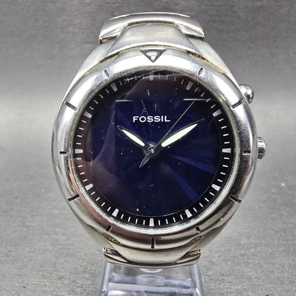 Fossil kaleido Watch Men 40mm Blue & Green Dial Silver Tone AM-3538 New Battery0