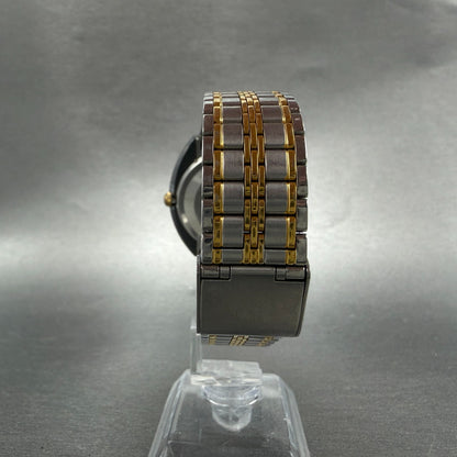 Technos Borazon Watch Men 37mm Black Dial Tungsten Date Round Automatic VTG7