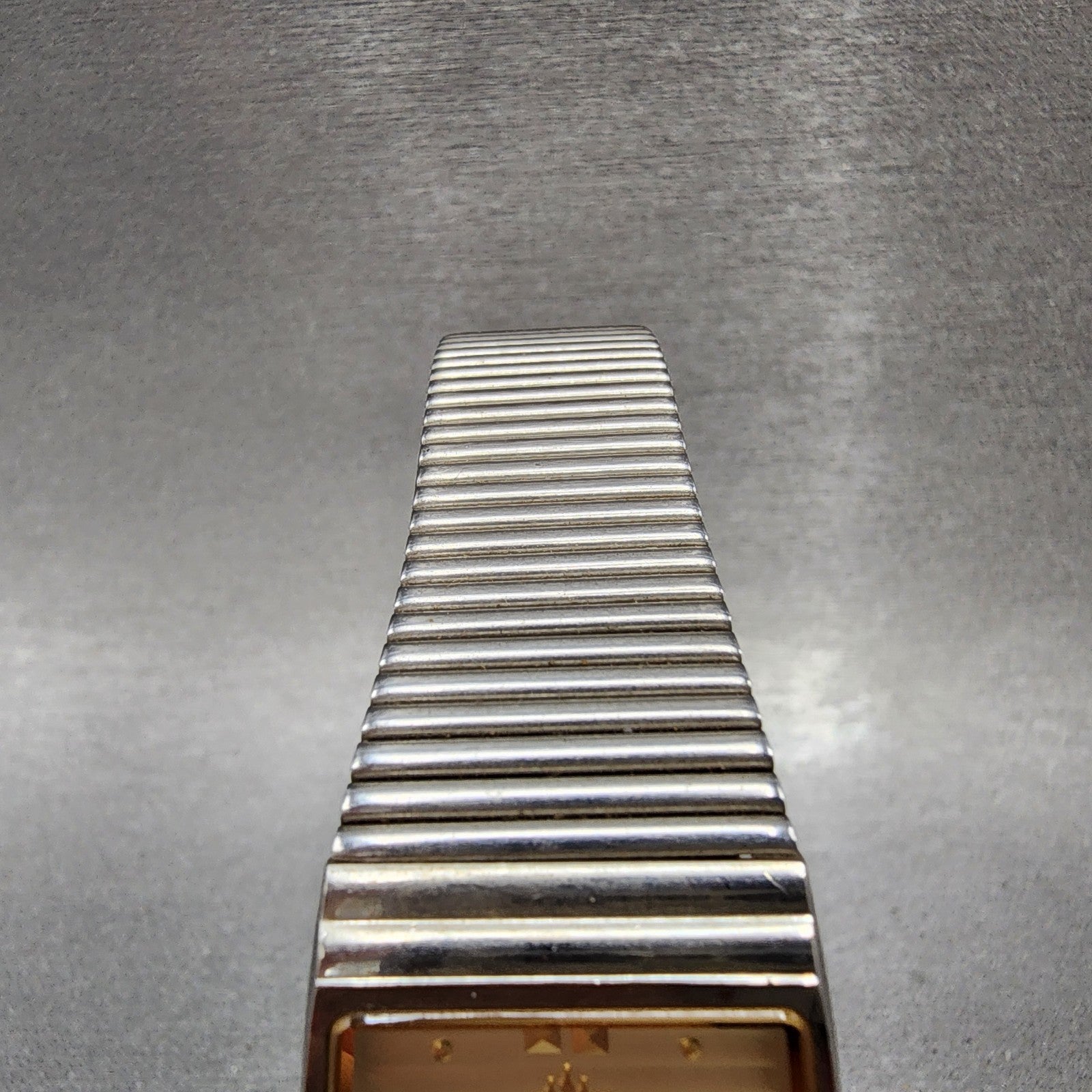 Seiko Tank Watch Men 23mm Champagne Dial Silver Tone 8y215050 New Battery4