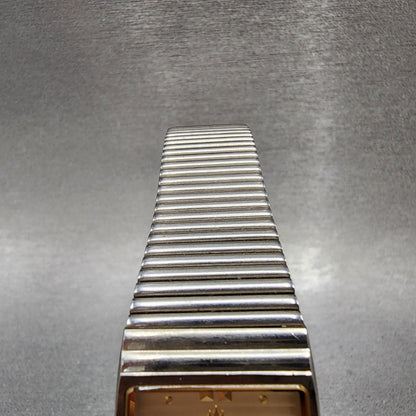 Seiko Tank Watch Men 23mm Champagne Dial Silver Tone 8y215050 New Battery4