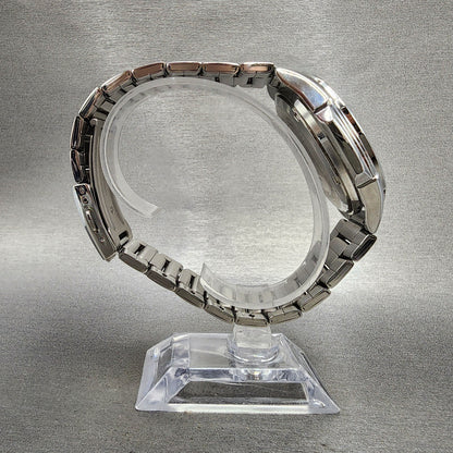Casio Illuminator MTPE200 Watch Men 45mm Black Dial Silver Tone Daydate NewBatt10