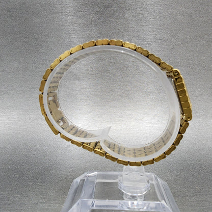 Citizen CQ Watch Women 15mm Champagne Dial Gold Tone Rectangle 2250S07092 Runs8