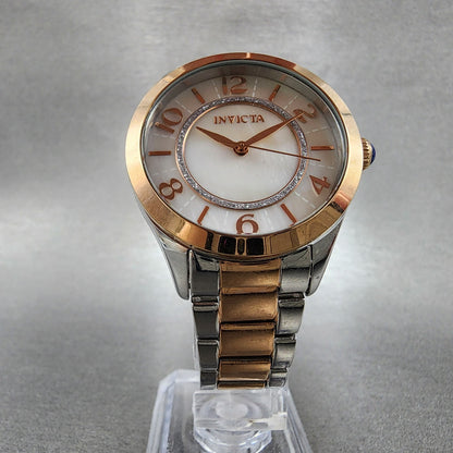 Invicta Angel Watch Women 32mm MOP Dial Two Tone Round 31109 New Battery