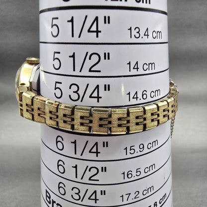 Seiko Watch Women 17mm Gold Dial Gold Tone Round 11-0639 Manual Wind Works VTG9