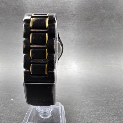 Citizen CQ Watch Men Black Dial Black & Gold Tone Daydate 6101-S04611 PARTS8