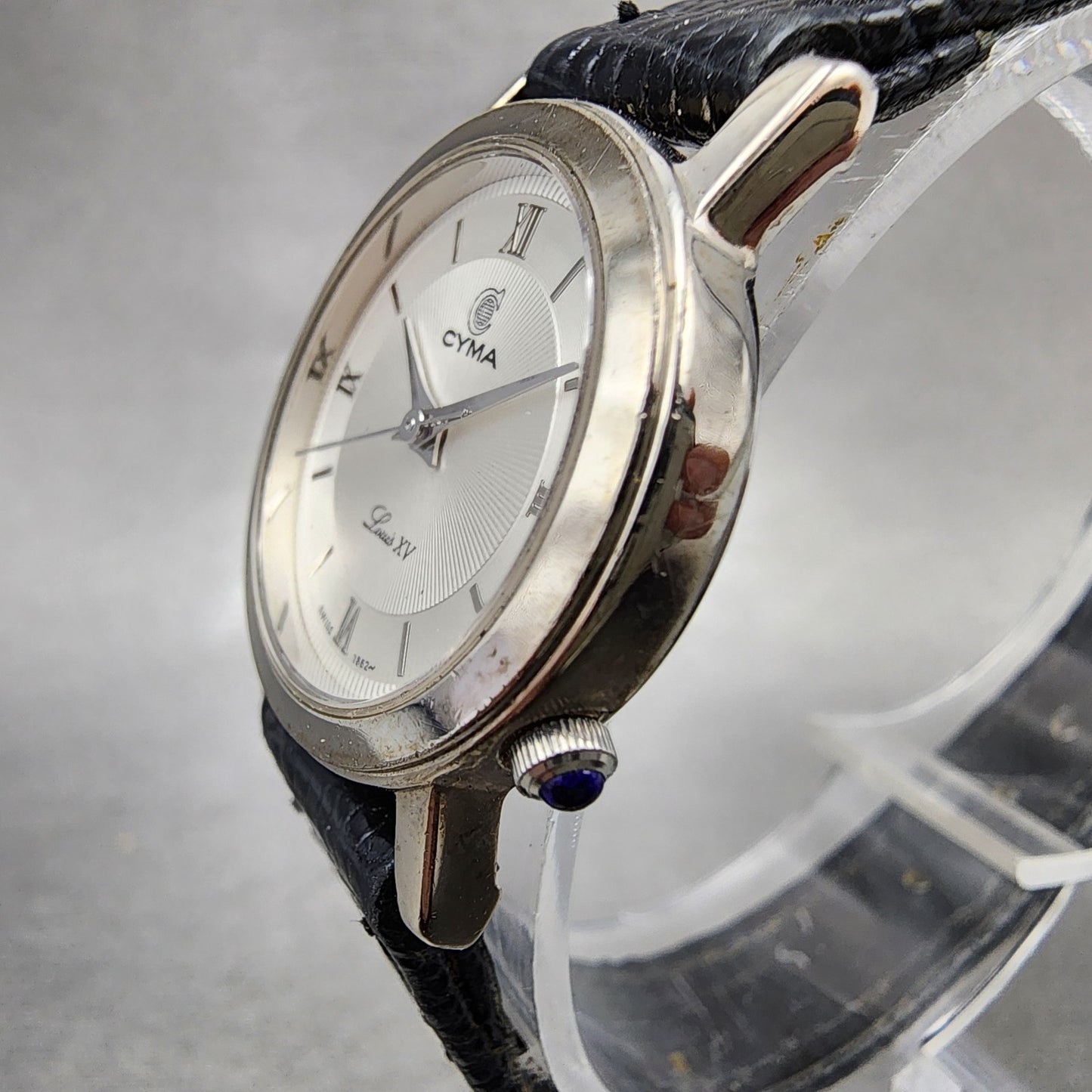 Cyma Louis XV Watch Women 24mm White Dial Silver Tone Round 726 New Battery2