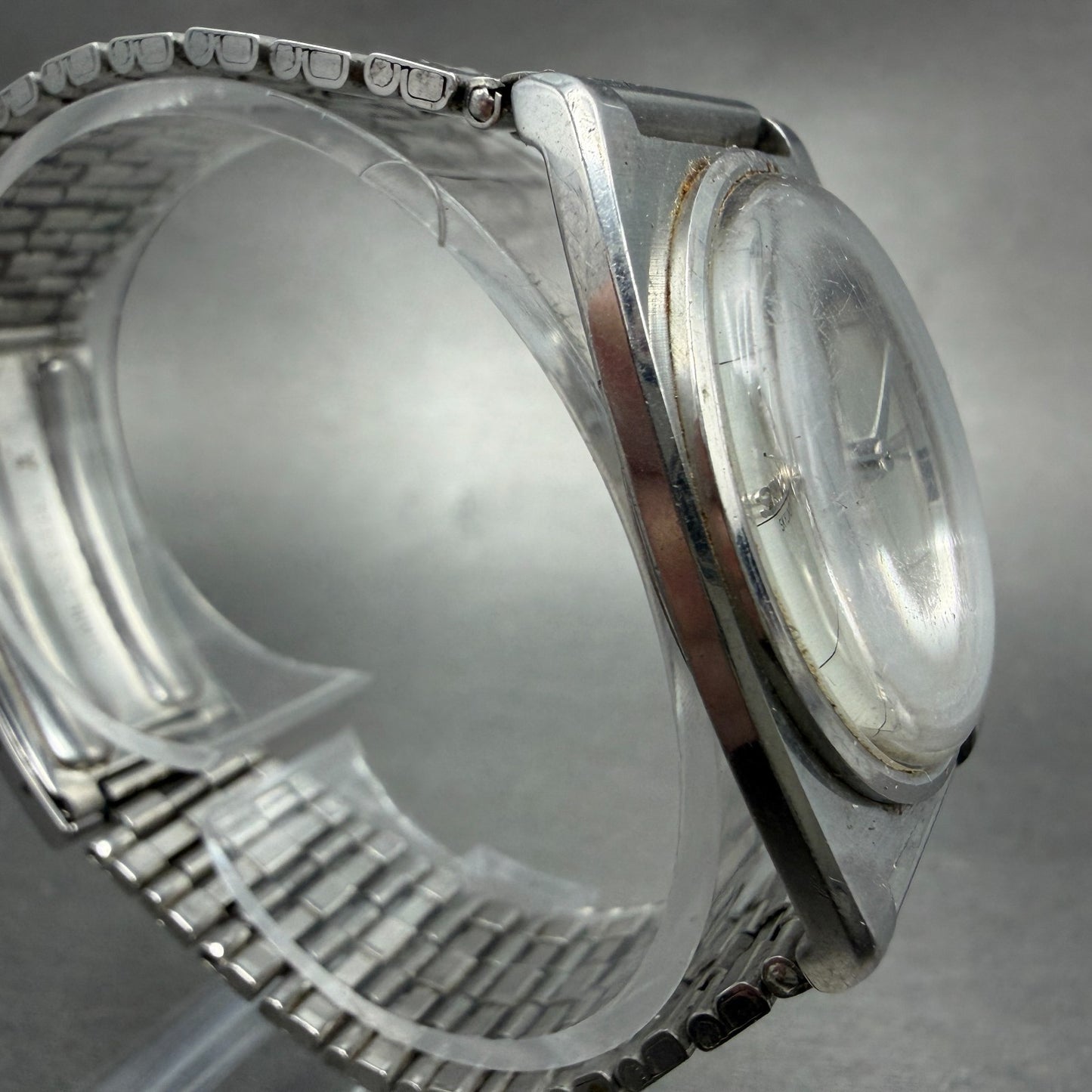 Seiko Skyliner Watch Men 32mm Silver Dial Silver Tone Manual 6220-7080 PARTS VTG4