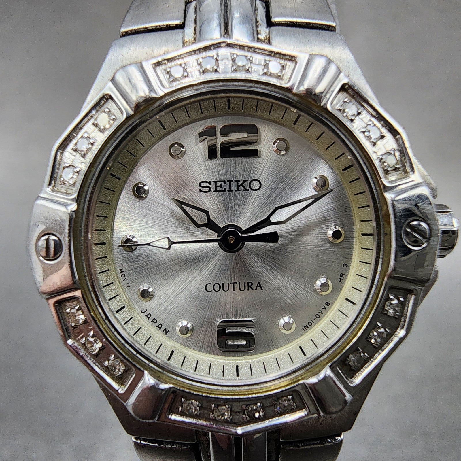 Seiko Coutura Watch Women 23mm Silver Dial Silver Tone 1n010le0 New Battery1