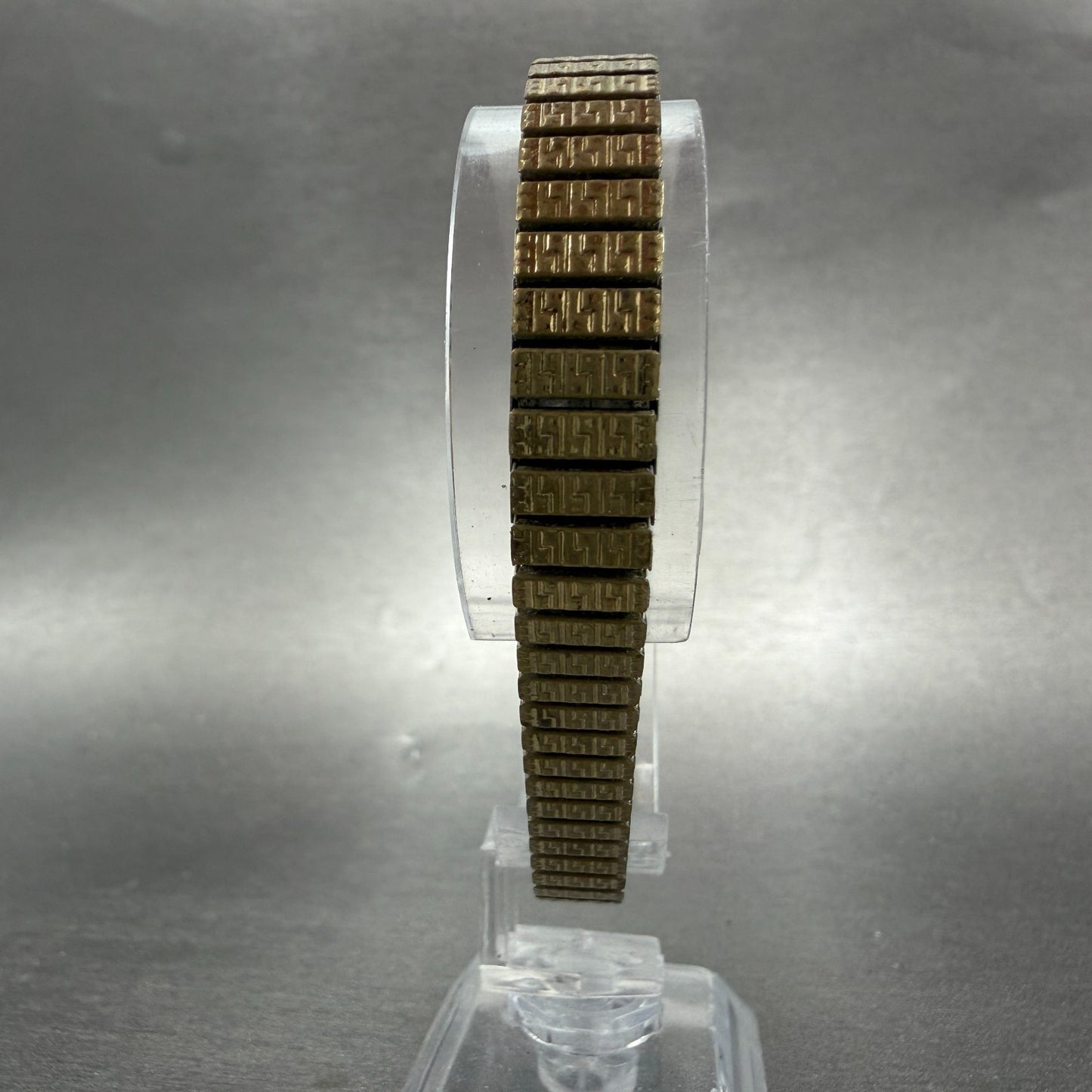 Seiko Lady Seiko Tank Watch Women 12mm Silver Dial Gold Tone Manual 4037 Runs7