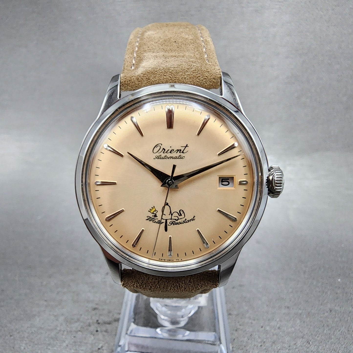 Orient Peanuts Snoopy Bambino Watch Men 38mm Cream Dial Steel Date Automatic1