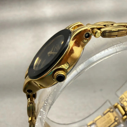 Citizen CQ Watch Women 18mm Black Dial Gold Tone Round 3220-S61698 New Battery2