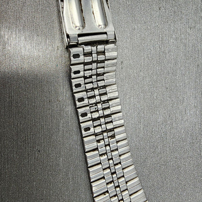 VTG Seiko Watch Bracelet 20mm Stainless Steel 5 Link Tri Folding Clasp no endlin7