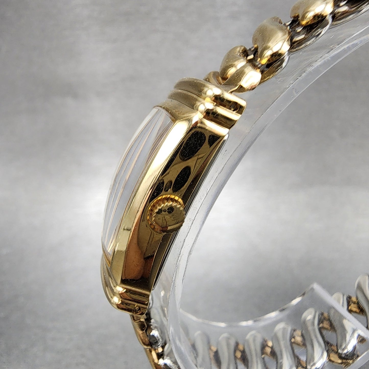Hamilton Benton Tank Watch Women 19mm White Dial Gold Tone Rectangle New Batt2