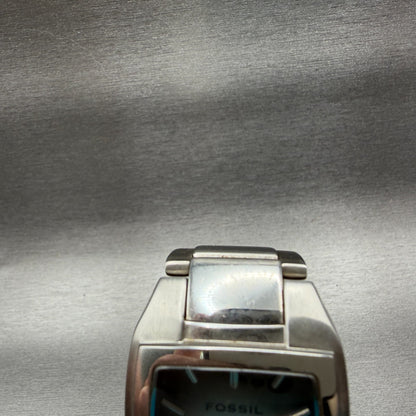 Fossil Arkitekt Watch Men 31mm Gray Dial Steel Date Rectangle FS2991 New Batt4