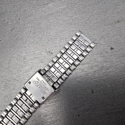 Seiko Watch Men 29mm Silver Dial Two Tone Date Octagon 6439-5039 PARTS Vintage9