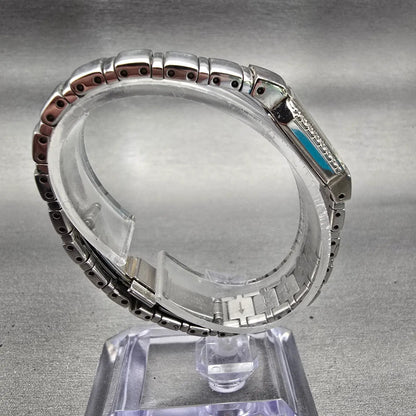 Seiko Watch Women 16mm Silver Dial Silver Tone Gemmed 1F20-0AB0 New Battery VTG8