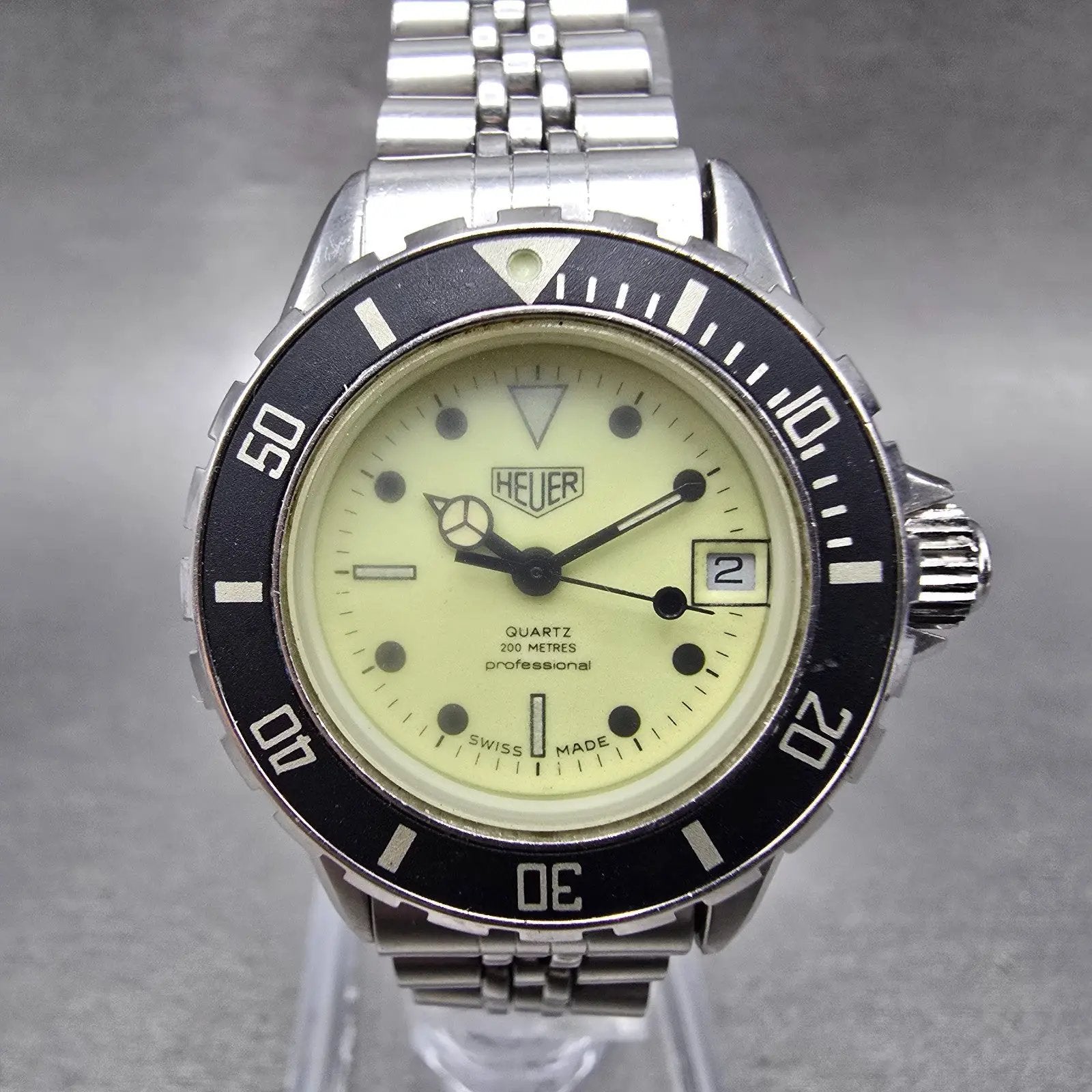 Tag Heuer Professional 1000 Watch Women 28mm Luminous Dial Steel Date New Batt0