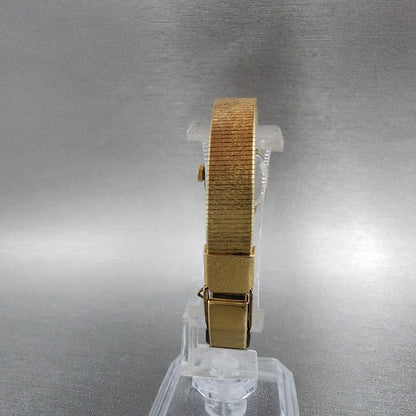 Seiko Watch Women 17mm Gold Dial Gold Gold Rectangle Manual Wind Runs 110055197