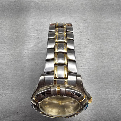 Casio Watch Men 38mm Champagne Dial Two Tone Date Round MTD-1020 New Battery4