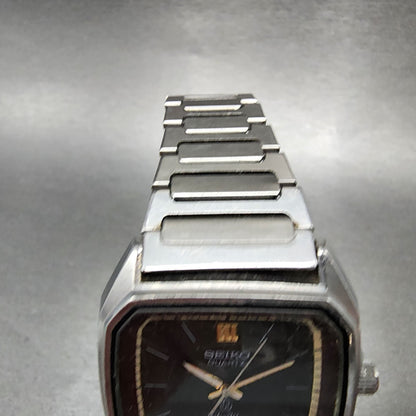 Seiko Silverwave Watch Men 33mm Brown Dial Steel Octagon 8221-5010 New Batt
