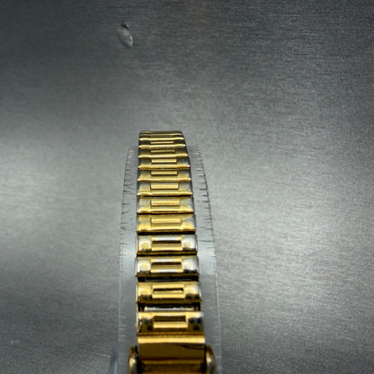 Seiko Tank Watch Women 12mm Champagne Dial Gold Tone 2E20-5239 New Battery H7644