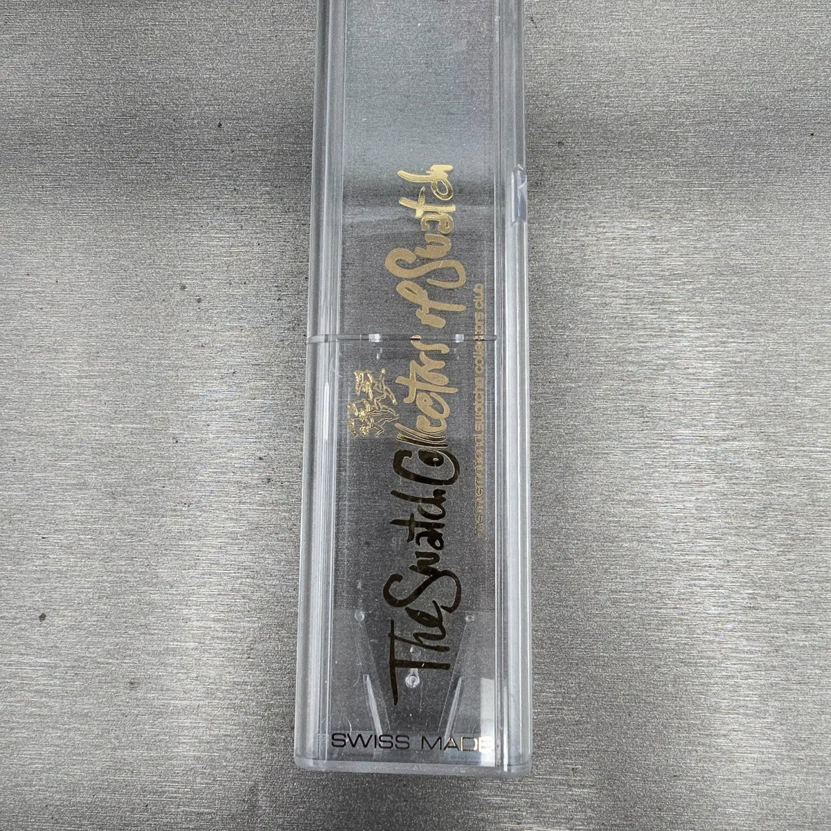 Swatch Golden Jelly Watch Men 34mm Skeleton Dial Clear Case GZ115 New Batt NOS18