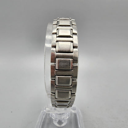 Seiko Watch Women 22mm Black Dial Silver Tone Round 1N00-0LS0 New Battery