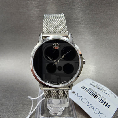 Movado Museum Classic Watch Women 28mm Black Dial Stainless Steel 0607220 A12340