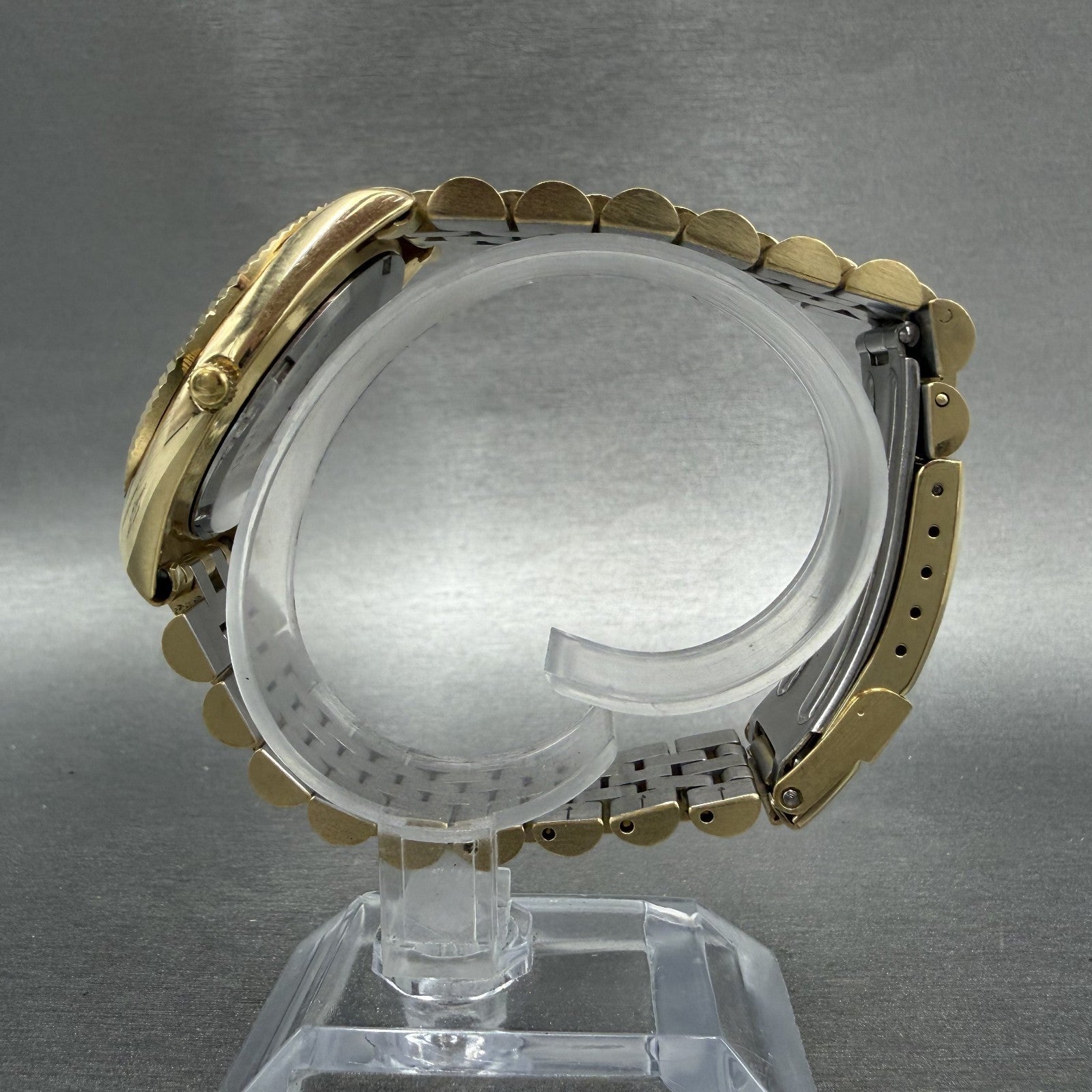 Wittnauer President Watch Men 35mm Gold Dial Gold Tone Daydate KW9650 New Batt6
