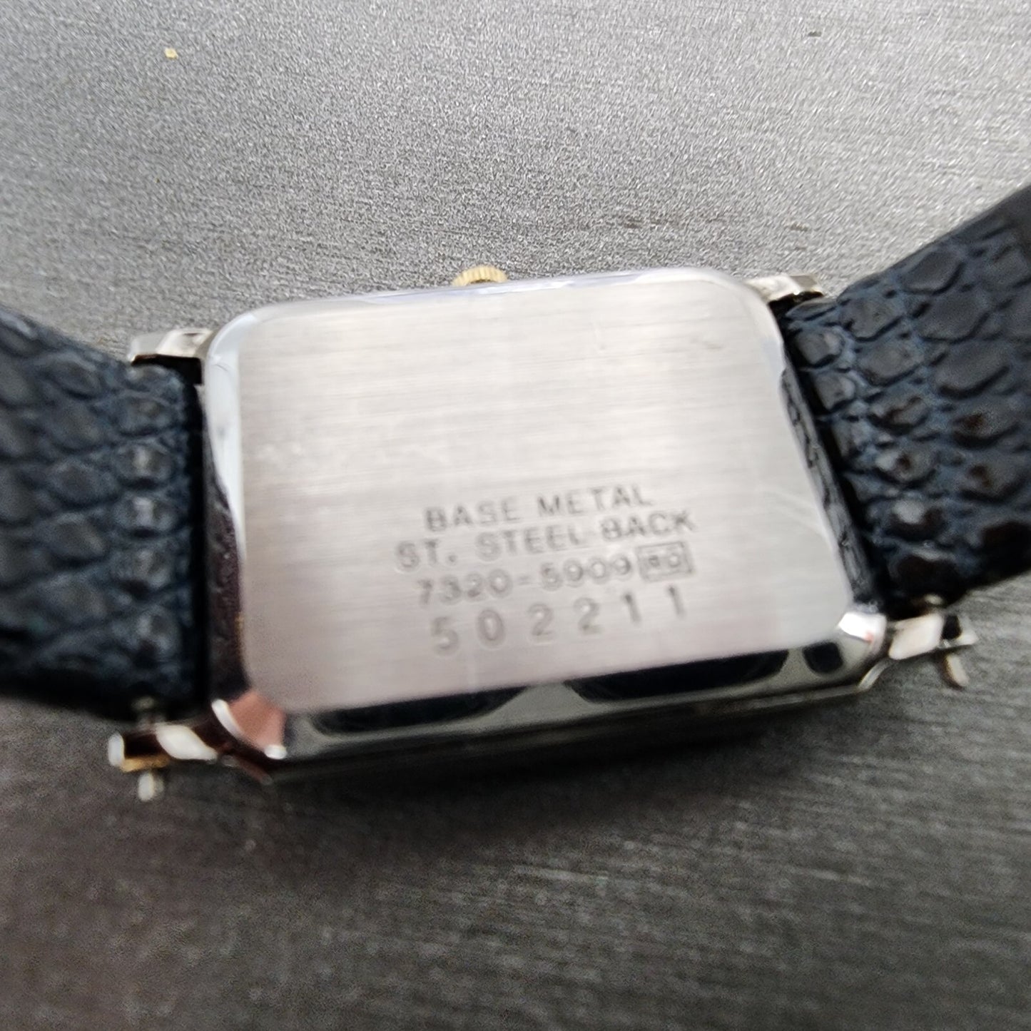 Seiko Tank Watch Women 19mm Gray Dial Two Tone Rectangle 73205909 New Battery10