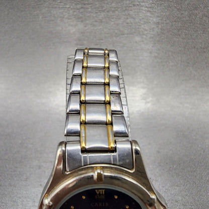 Seiko Alba Carib Watch Women 27mm Blue Dial Two Tone V7011l50 New Battery4