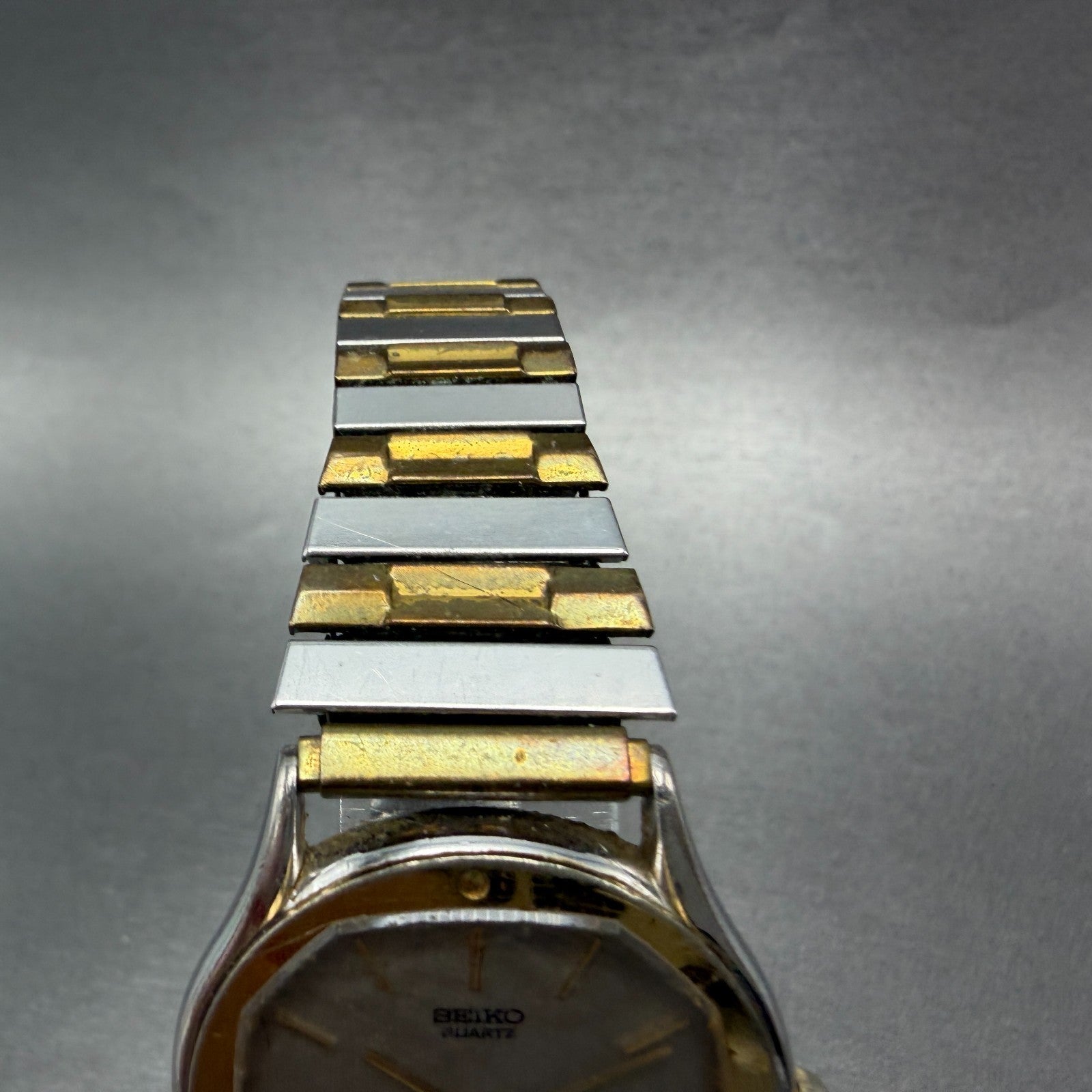 Seiko Watch Unisex 32mm Silver Dial Two Tone READ!!! Round 6430-5299 New Battery4