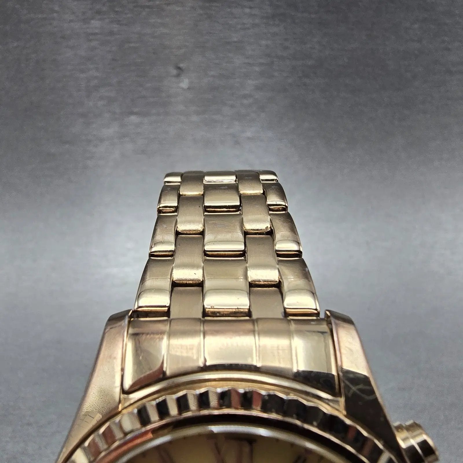 Citizen Eco-Drive Chronograph Watch Women 39mm Champagne Dial Rose Gold Tone Run4